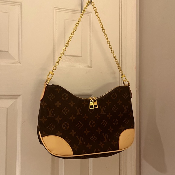 Fashion Inspired Brown Monogram Shoulder Bag: Convertable to crossbody - Picture 3 of 16